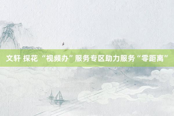 文轩 探花 “视频办”服务专区助力服务“零距离”