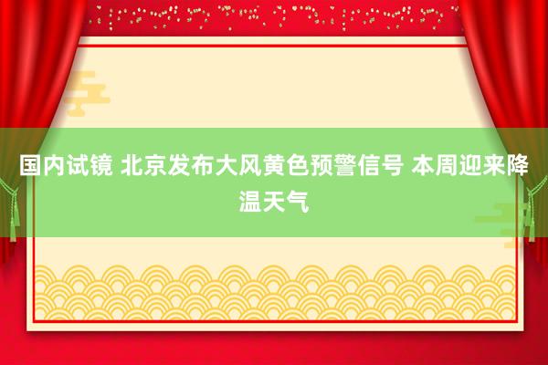 国内试镜 北京发布大风黄色预警信号 本周迎来降温天气