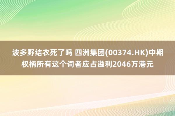 波多野结衣死了吗 四洲集团(00374.HK)中期权柄所有这个词者应占溢利2046万港元